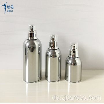 30ml 50ml Glänzende silberne Airless-Flasche